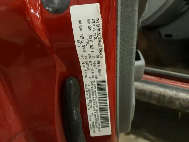 1J8HG48N86C145535 - 2006 JEEP COMMANDER წითელი ფოტო 10