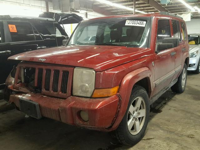 1J8HG48N86C145535 - 2006 JEEP COMMANDER წითელი ფოტო 2