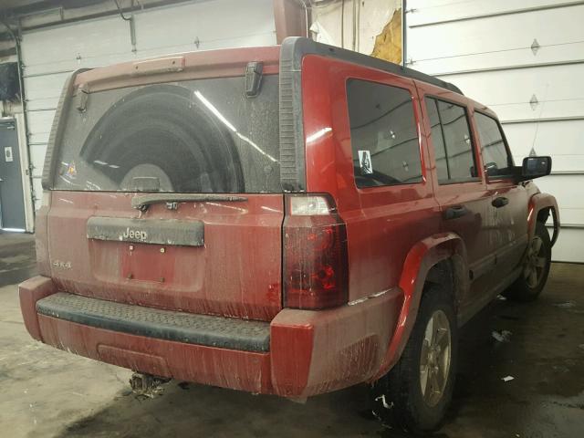 1J8HG48N86C145535 - 2006 JEEP COMMANDER წითელი ფოტო 4