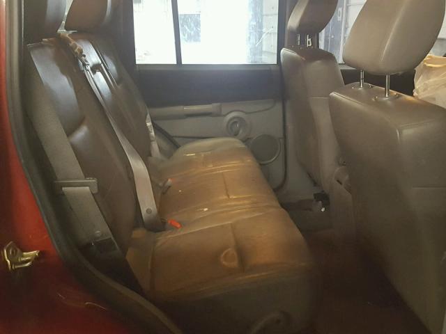 1J8HG48N86C145535 - 2006 JEEP COMMANDER წითელი ფოტო 6