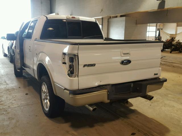 1FTFW1CV8AFC56195 - 2010 FORD F150 SUPER WHITE photo 3