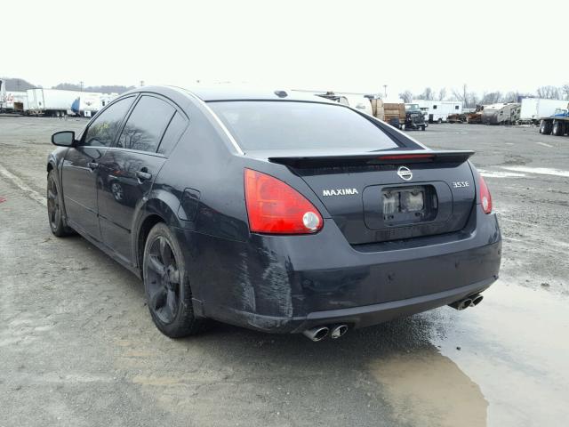 1N4BA41E78C818039 - 2008 NISSAN MAXIMA SE BLACK photo 3