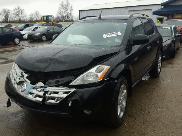 JN8AZ08W13W232468 - 2003 NISSAN MURANO SL BLACK photo 2