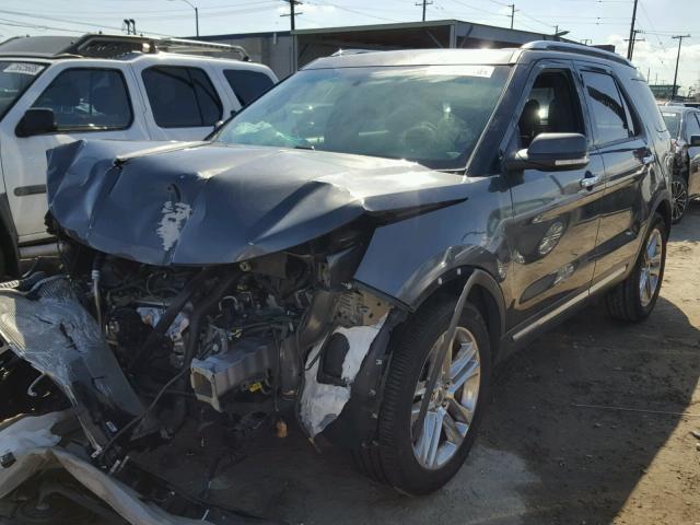 1FM5K7F85GGA25883 - 2016 FORD EXPLORER L GRAY photo 2