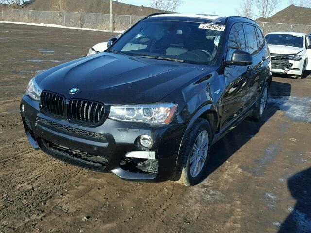 5UXWX7C37H0W39538 - 2017 BMW X3 XDRIVE3 BLACK photo 2