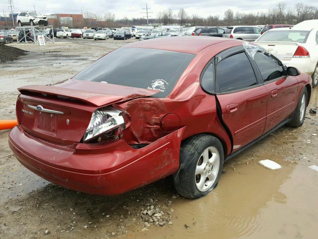 1FAFP55S51G253780 - 2001 FORD TAURUS SES MAROON photo 4