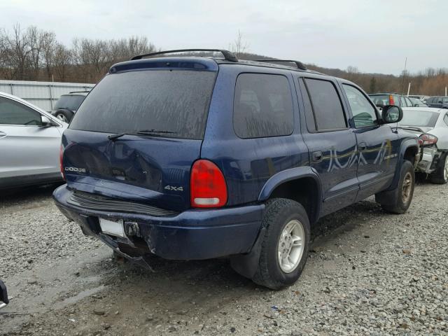 1B4HS28Y1XF664525 - 1999 DODGE DURANGO BLUE photo 4