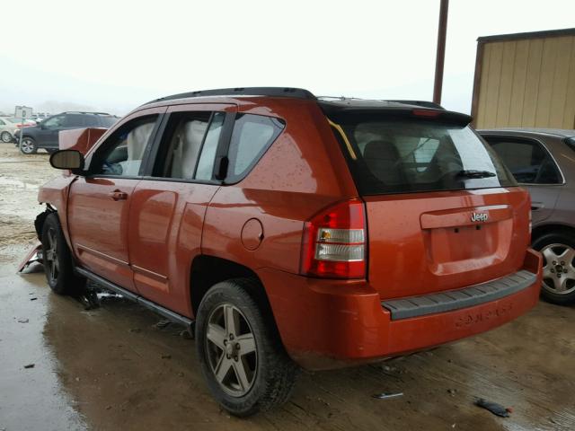 1J4NT4FBXAD612188 - 2010 JEEP COMPASS SP ORANGE photo 3