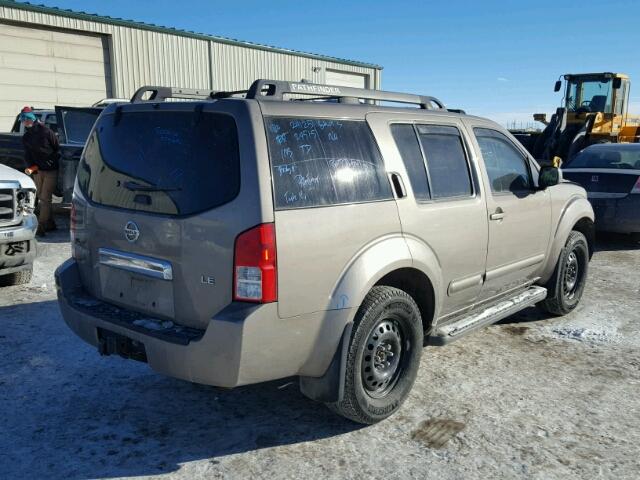 5N1AR18W07C638794 - 2007 NISSAN PATHFINDER GOLD photo 4