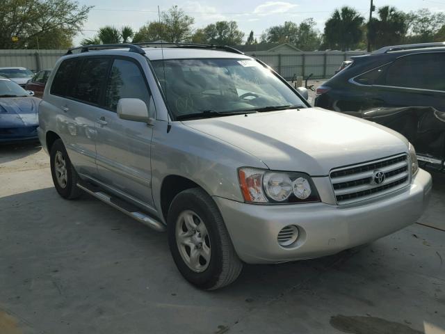 JTEGD21A630047295 - 2003 TOYOTA HIGHLANDER SILVER photo 1