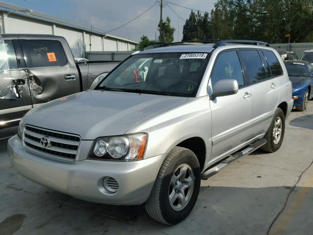 JTEGD21A630047295 - 2003 TOYOTA HIGHLANDER SILVER photo 2