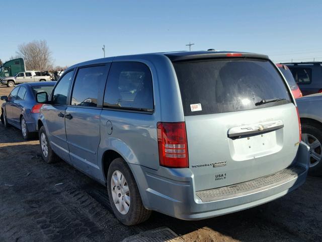 2A8HR44H98R781742 - 2008 CHRYSLER TOWN & COU BLUE photo 3