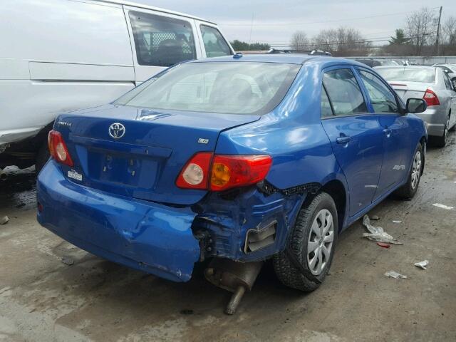 2T1BU40E39C067596 - 2009 TOYOTA COROLLA BA BLUE photo 4