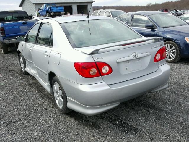 2T1BR30E28C938594 - 2008 TOYOTA COROLLA CE SILVER photo 3