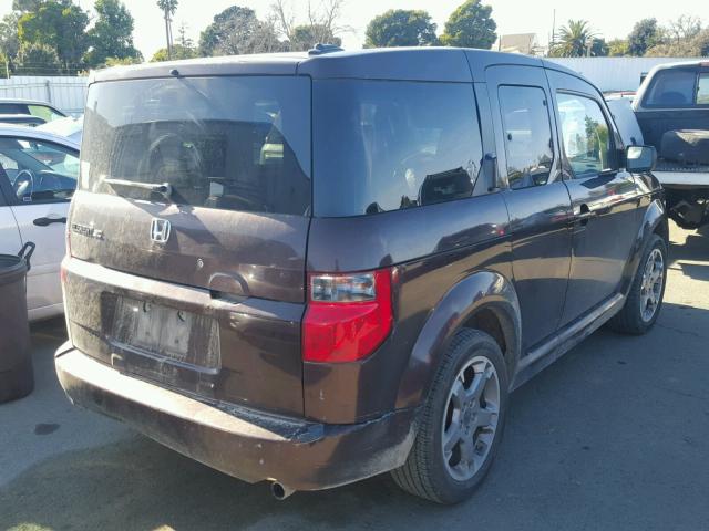 5J6YH18957L006416 - 2007 HONDA ELEMENT SC BROWN photo 4