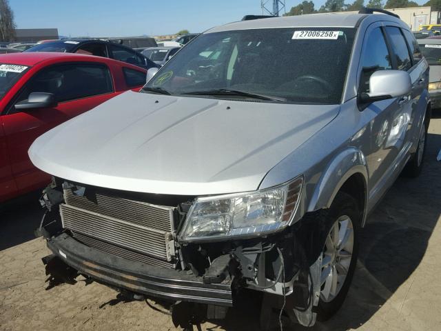 3C4PDDBG9DT606698 - 2013 DODGE JOURNEY SX SILVER photo 2