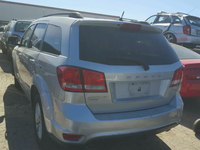 3C4PDDBG9DT606698 - 2013 DODGE JOURNEY SX SILVER photo 3