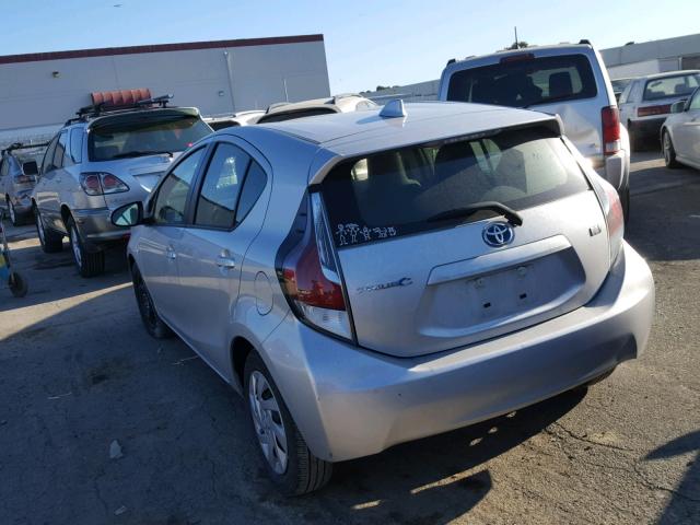 JTDKDTB36F1579052 - 2015 TOYOTA PRIUS C SILVER photo 3