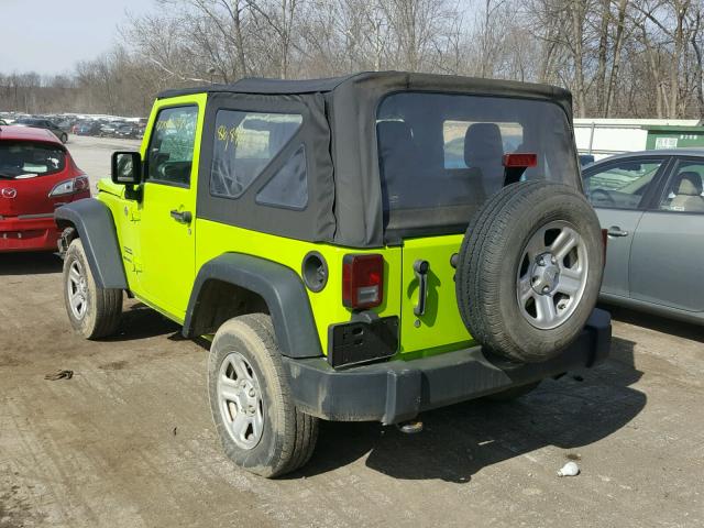 1C4AJWAGXCL268279 - 2012 JEEP WRANGLER S მწვანე ფოტო 3