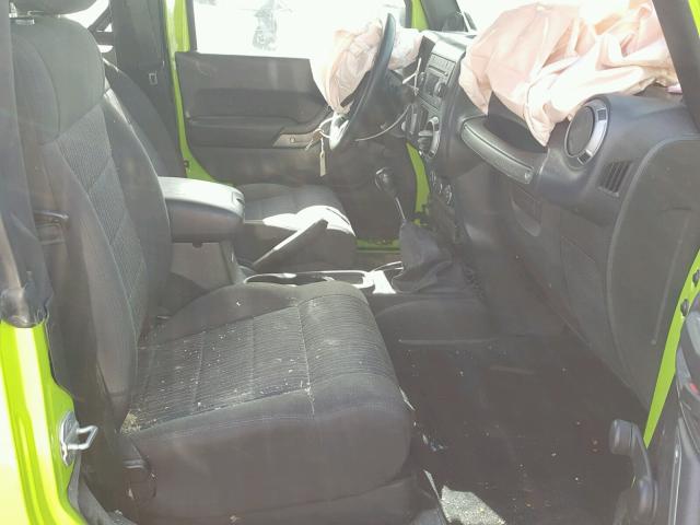 1C4AJWAGXCL268279 - 2012 JEEP WRANGLER S მწვანე ფოტო 5