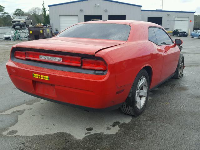 2B3CJ4DV8AH157524 - 2010 DODGE CHALLENGER RED photo 4