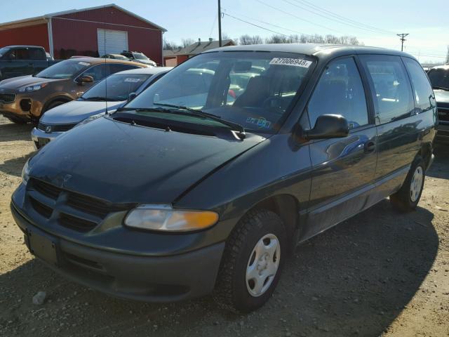 2B4FP25B6YR607496 - 2000 DODGE CARAVAN GREEN photo 2