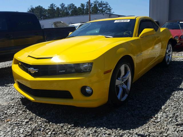 2G1FJ1EJ2C9200377 - 2012 CHEVROLET CAMARO SS YELLOW photo 2