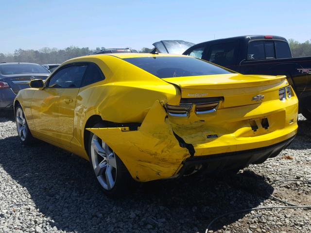 2G1FJ1EJ2C9200377 - 2012 CHEVROLET CAMARO SS YELLOW photo 3