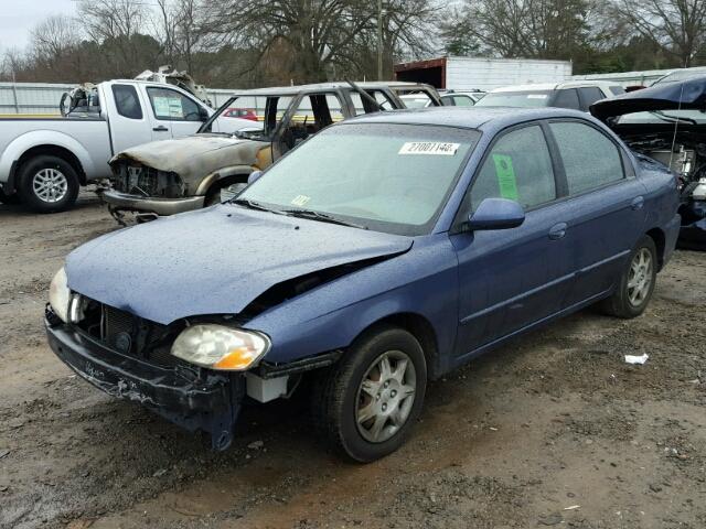 KNAFB121435225994 - 2003 KIA SPECTRA BA BLUE photo 2