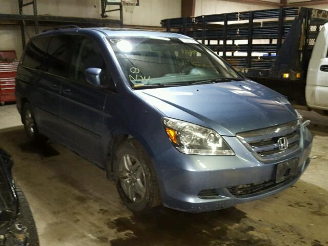 5FNRL38697B113871 - 2007 HONDA ODYSSEY EX BLUE photo 1