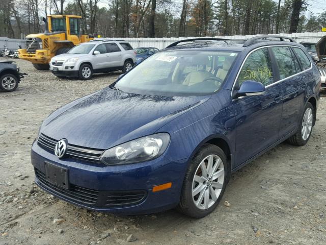 3VWPL7AJ7EM601803 - 2014 VOLKSWAGEN JETTA TDI BLUE photo 2