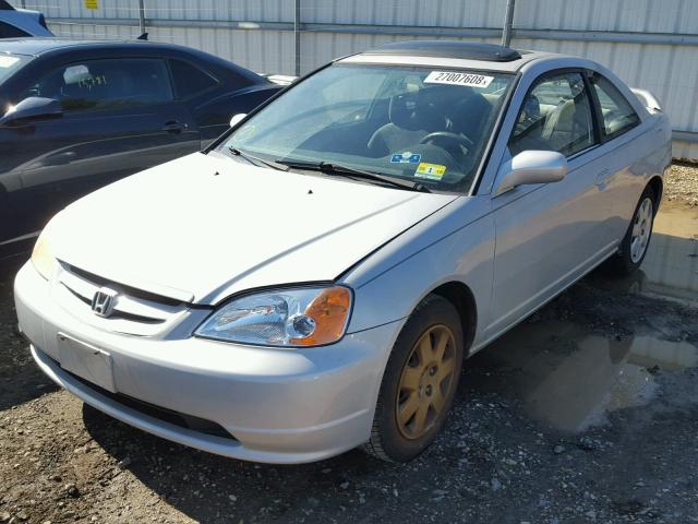 1HGEM22901L027279 - 2001 HONDA CIVIC SI SILVER photo 2