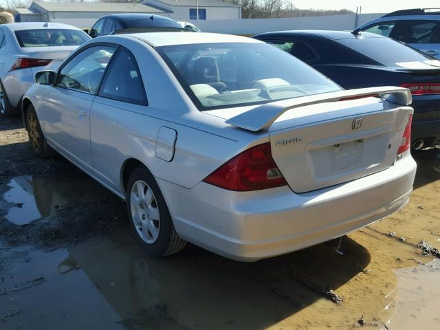 1HGEM22901L027279 - 2001 HONDA CIVIC SI SILVER photo 3