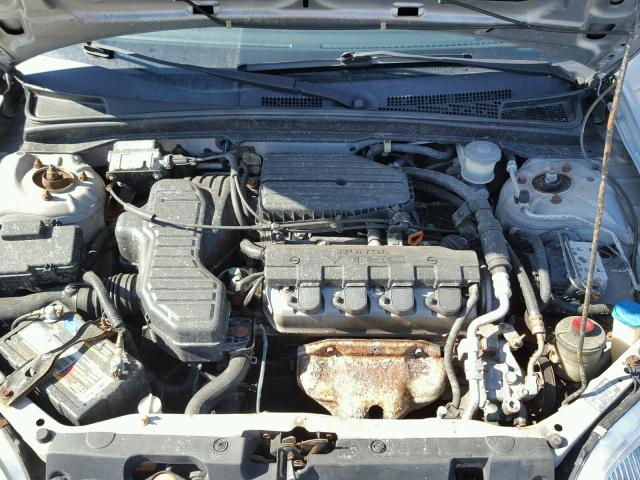 1HGEM22901L027279 - 2001 HONDA CIVIC SI SILVER photo 7