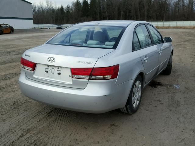 5NPET46C38H360044 - 2008 HYUNDAI SONATA GLS SILVER photo 4