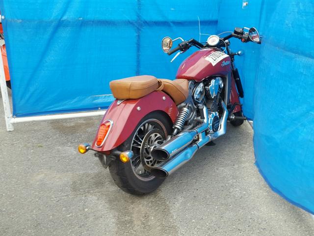 56KMSB004G3110379 - 2016 INDIAN MOTORCYCLE CO. SCOUT BURGUNDY photo 4