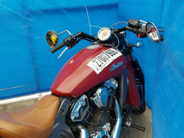 56KMSB004G3110379 - 2016 INDIAN MOTORCYCLE CO. SCOUT BURGUNDY photo 5