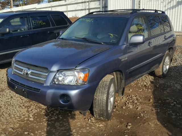 JTEEW21AX60020543 - 2006 TOYOTA HIGHLANDER BLUE photo 2