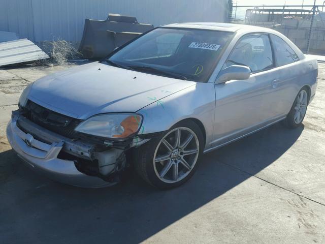 1HGEM22911L073025 - 2001 HONDA CIVIC SI SILVER photo 2