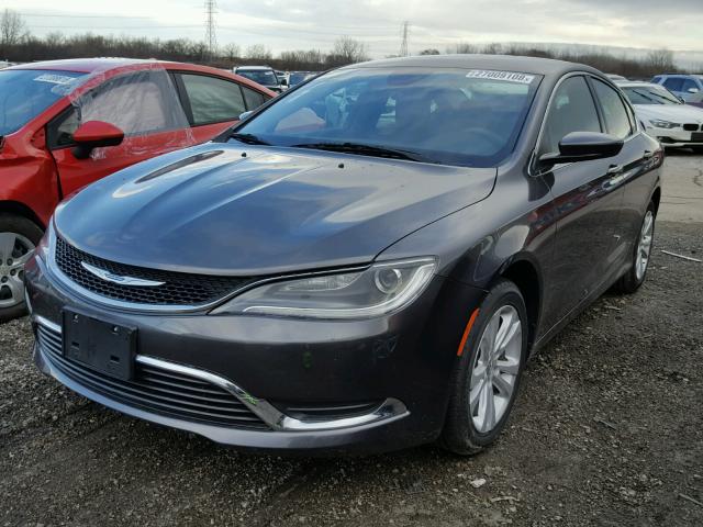 1C3CCCAB8FN609407 - 2015 CHRYSLER 200 LIMITE CHARCOAL photo 2