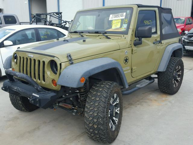 1C4AJWAG5DL526869 - 2013 JEEP WRANGLER S GREEN photo 2