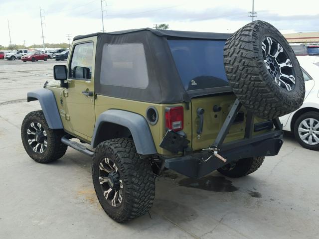 1C4AJWAG5DL526869 - 2013 JEEP WRANGLER S GREEN photo 3