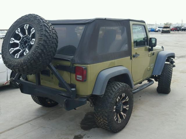 1C4AJWAG5DL526869 - 2013 JEEP WRANGLER S GREEN photo 4