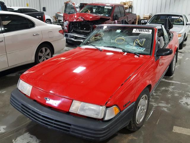 1G1JC34T5R7254740 - 1994 CHEVROLET CAVALIER R RED photo 2