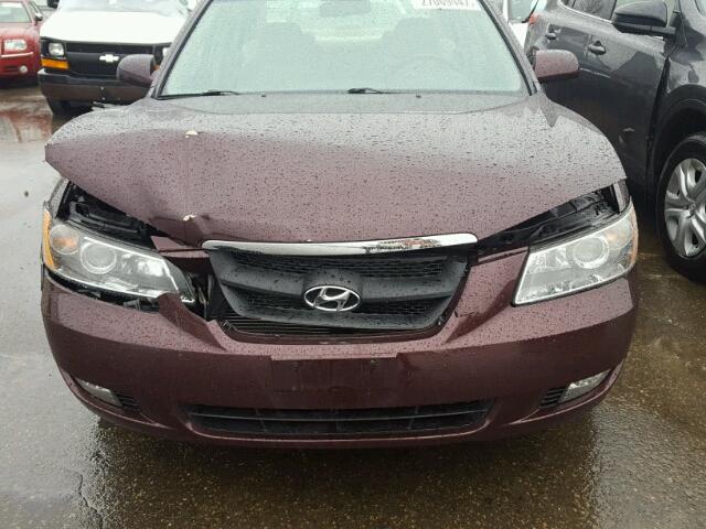 5NPEU46F06H106411 - 2006 HYUNDAI SONATA GLS BURGUNDY photo 9