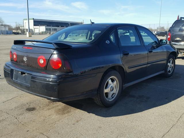 2G1WF52E659217878 - 2005 CHEVROLET IMPALA BLACK photo 4