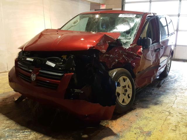 1D8HN44H78B176220 - 2008 DODGE GRAND CARA RED photo 2