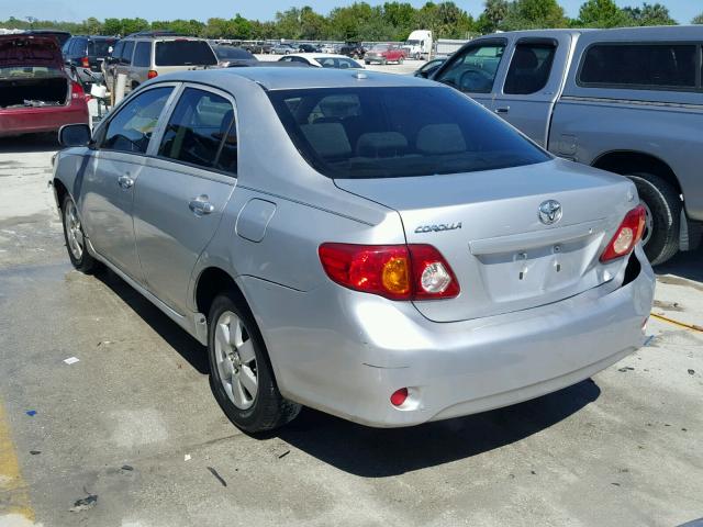 JTDBL40E499073271 - 2009 TOYOTA COROLLA BA SILVER photo 3