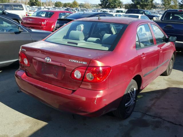 1NXBR32E37Z929431 - 2007 TOYOTA COROLLA CE RED photo 4