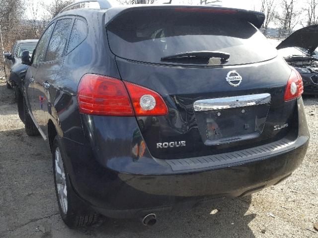 JN8AS5MV0BW303446 - 2011 NISSAN ROGUE S BLACK photo 3